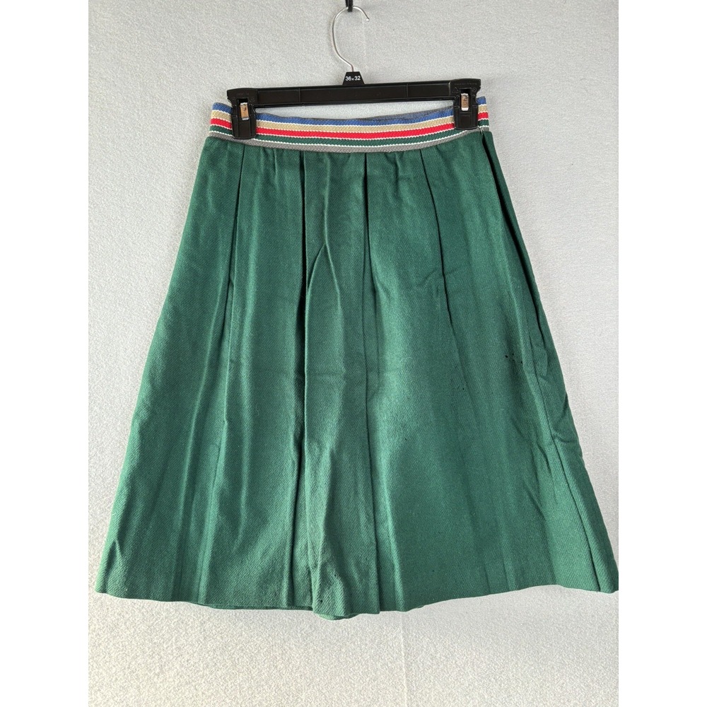 Vintage Sears Skirt 14 Girls Fashion Green Roebuck Elastic Waist 70's USA #2512